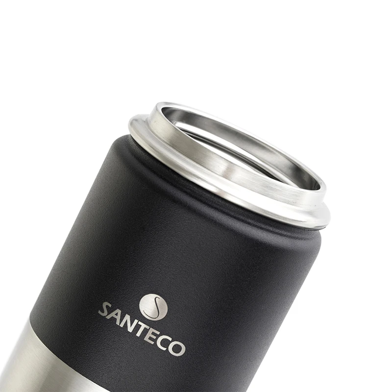 Термос Santeco 500 мл с веревкой двойными стенками нержавеющая сталь вакуумная колба