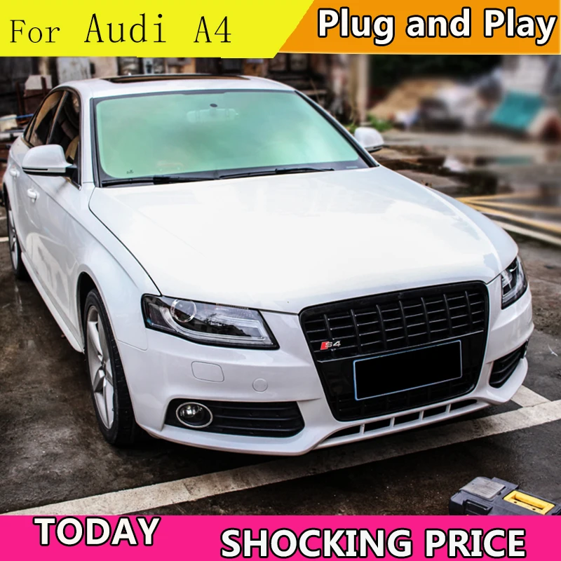 Автомобильная фара doxa для Audi A4 2009-2012 светодиодные фары DRL ходовые огни Bi-Xenon Beam