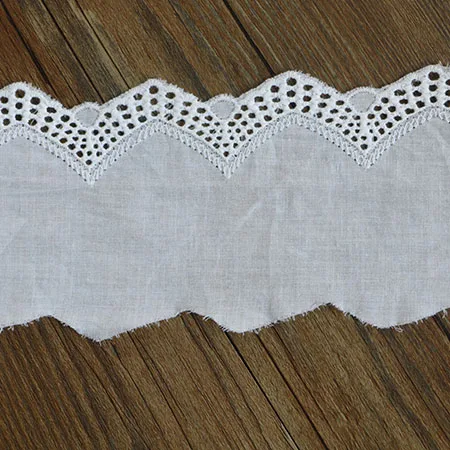9CM 1YARD Хлопковая кружевная лента, белая, 5 ярдов, ручная работа, для свадебной вечеринки, для рукоделия, подарочная упаковка, пэчворк, хлопковая вязаная кружевная лента - Цвет: 9CM 1YARD