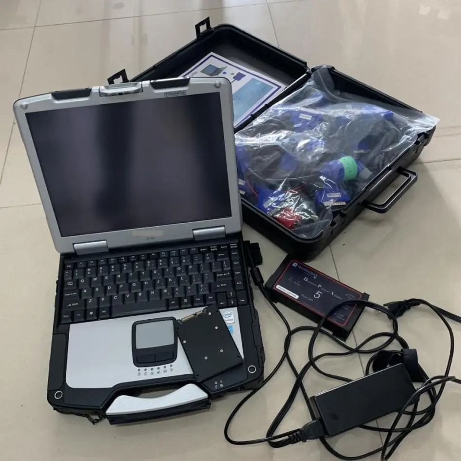 

Hot sale CF30 laptop CF-30 Software Installed in SSD + DPA5 Heavy Duty Truck Scanner Dearborn Protocol Adapter 5 Allset for Use