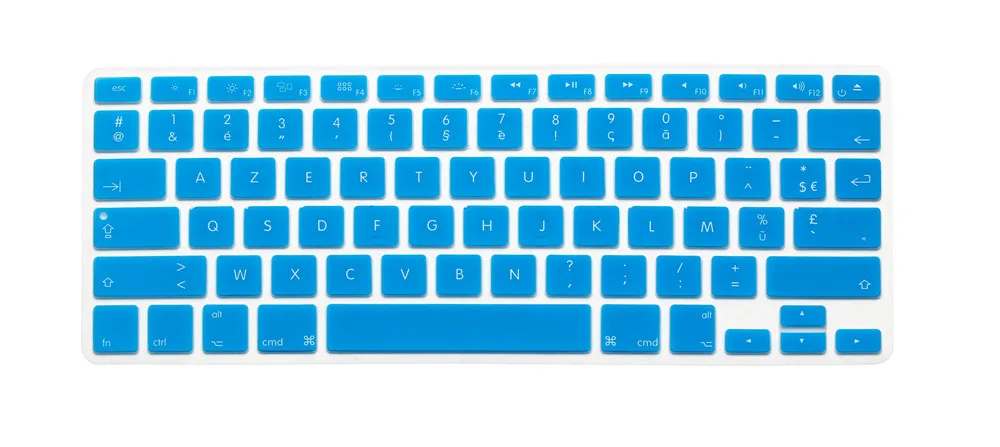 lake blue Французский США Издание Мягкая силиконовая клавиатура защитная пленка для macbook крышки клавиатуры для pro air1" 15 retina дисплей azerty - Цвет: lake blue