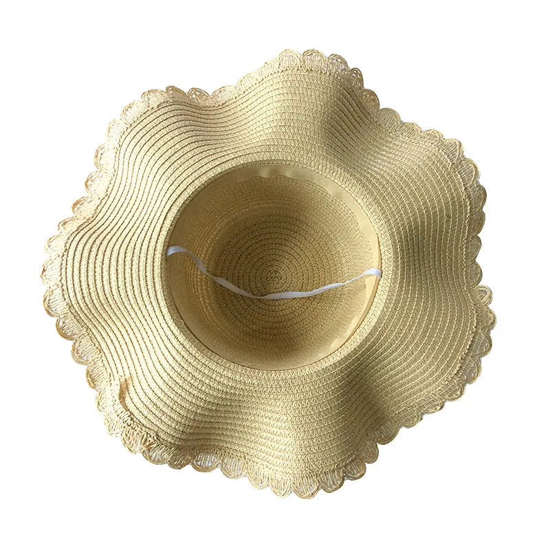 Girls Sun Cap Children Pearl Wave Straw Hat Kids Panama Beach Summer Baby Hats Caps | Детская одежда и обувь