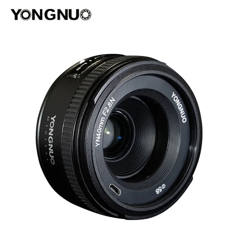 Объектив камеры YONGNUO YN 40 мм F2.8 для Nikon YN40 стандартный объектив AF MF Prime цифровой