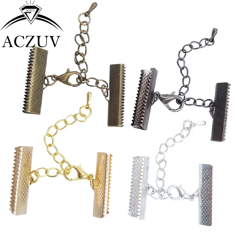 Концевые крепежные элементы для ленты 500 шт. плоская крышка застежки кожаного