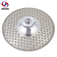 rijilei electroplated diamond saw blade galvanized diamond cutting and grinding disc both sides for marble granite ceramic tile