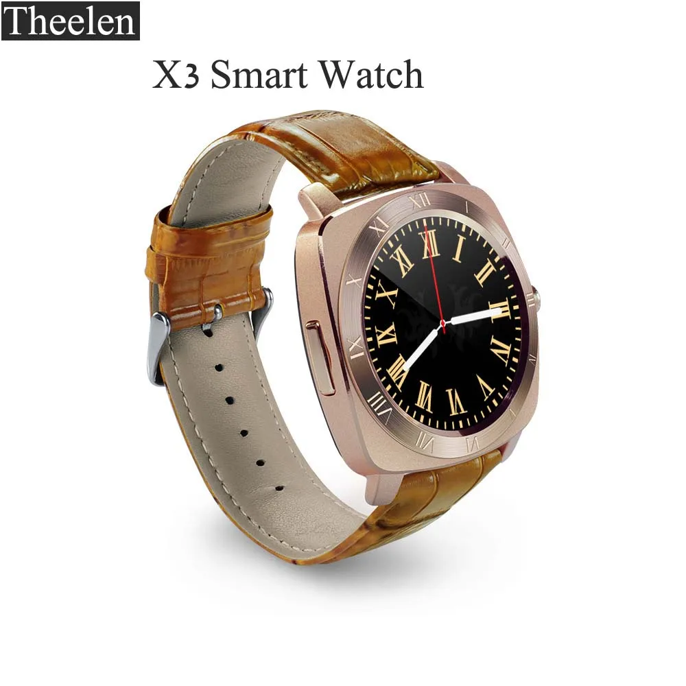 Хорошее X3 SmartWatch телефон mtk6261 IPS круглый Экран gsm шагомер мониторинга