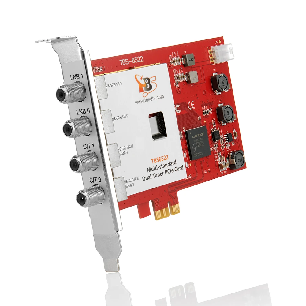 TBS6522 мульти стандартный двойной тюнер pci-e card Поддержка DVB-S2X/S2/S/T2/T/C2/ c/ISDB-T FTA ТВ