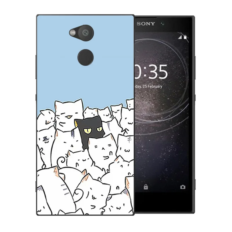 5 2 "для sony Xperia XA2 прозрачные силиконовые чехлы Luck Cat шаблон для роскошный ТПУ Coque