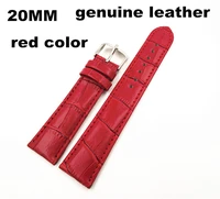 1pcs high quality 20mm genuine leather watch band watch strap red color 070706