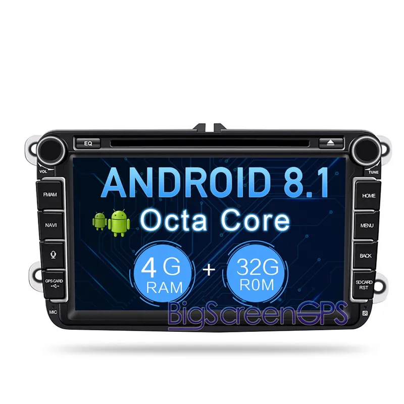 Автомобильный DVD плеер на Android 9 8 дюймов 4 Гб ОЗУ GPS навигация для Volkswagen golf passat tiguan