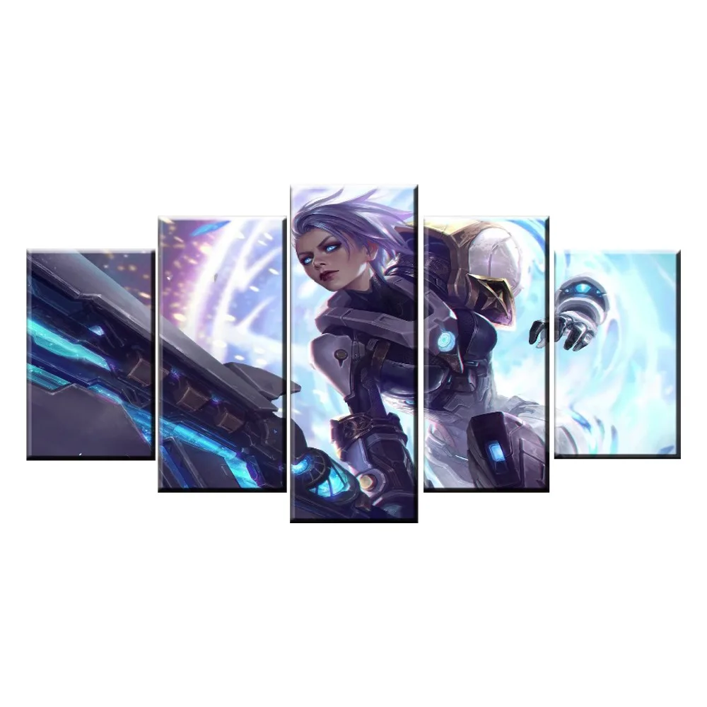 

5 Panel LOL Riven Game Canvas Printed Painting For Living Room Wall Art Decor HD Picture Artworks Poster