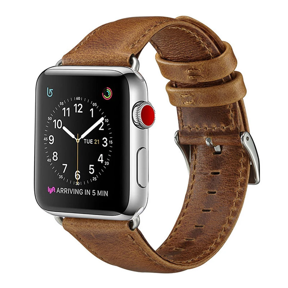 Ремешок из натуральной кожи для Apple Watch 38 /42 мм iwatch 1/2/3/4/5 40/44 | Наручные часы