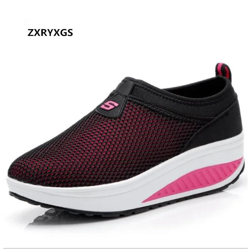 

2021 Spring Summer Shakes Shoes Casual Sneakers Women Shoes Non-Slip Thick Soles Wedges Shoes Woman Breathable Women Sneakers