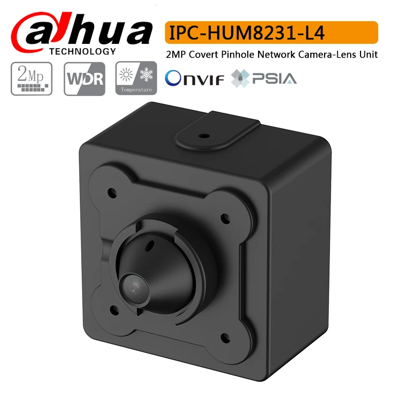Оригинал Dahua IPC-HUM8231-L4 2MP тайное Пинхол сети Камера-объектив 8 метров кабеля IP