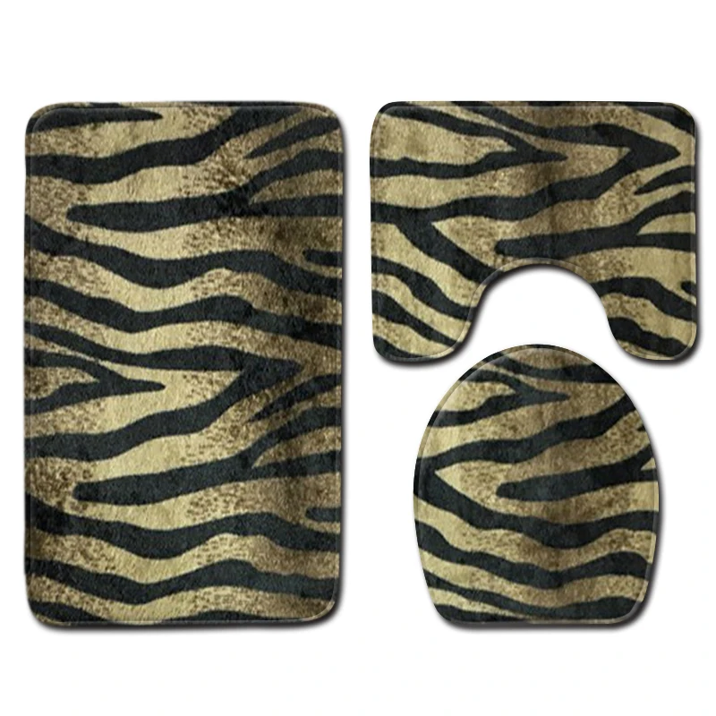 Скандинавский коврик для ванной и душа с леопардовым рисунком крышка туалета