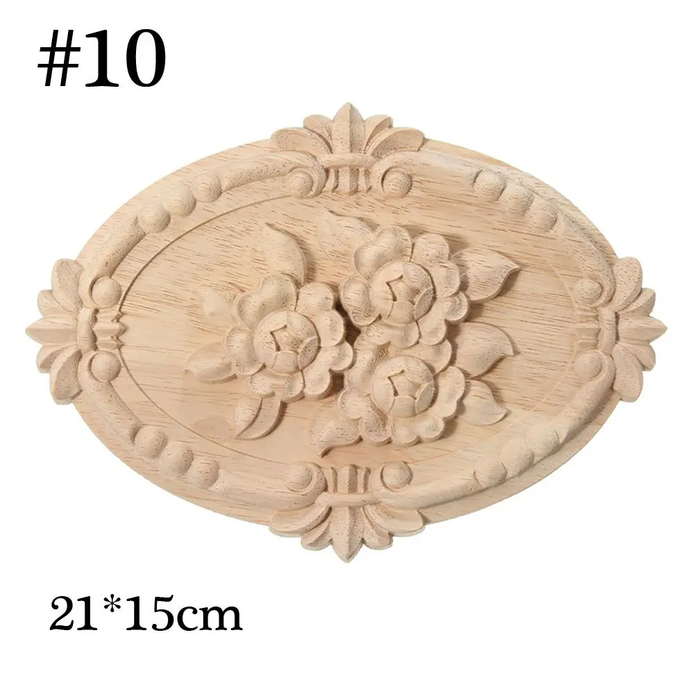 10 1 Pc Natural Floral Wood Carved Decal Corner Appliques Frame Wall Doors Furniture Woodcarving Decorative Wooden Figurines Crafts - Цвет: 10
