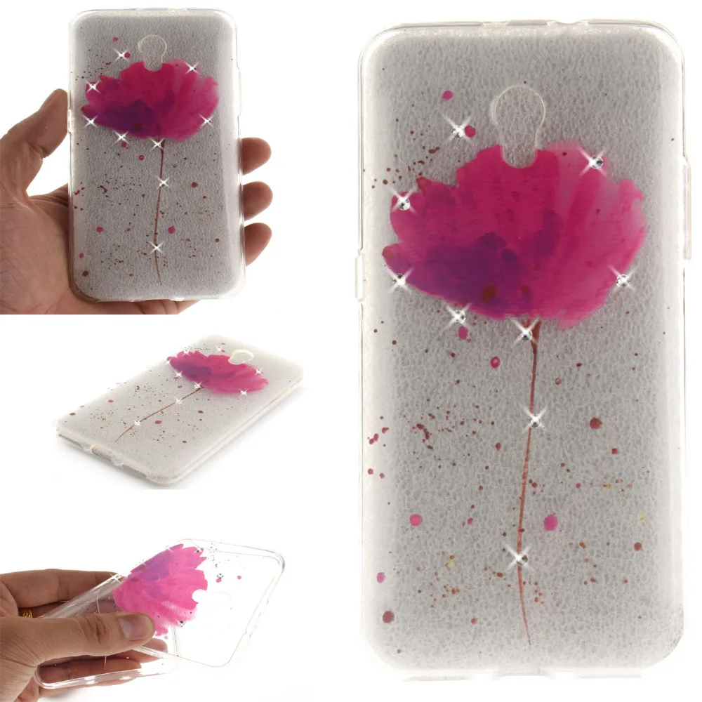 Блестящий Прозрачный чехол из мягкого ТПУ IMD подходит для ZTE Blade V7 V 7 Smart cartoon back cover