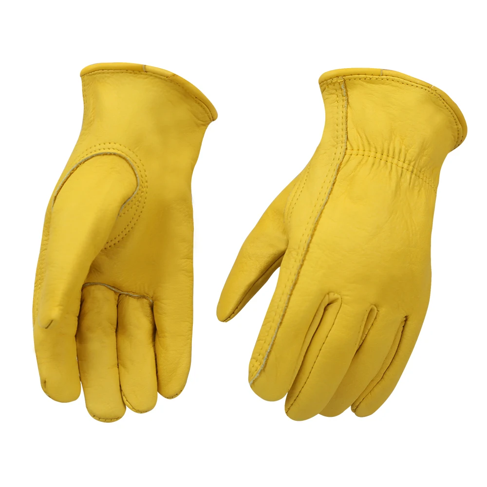 Перчатки рабочие мужские из натуральной кожи зернистой воловьей | Безопасность и