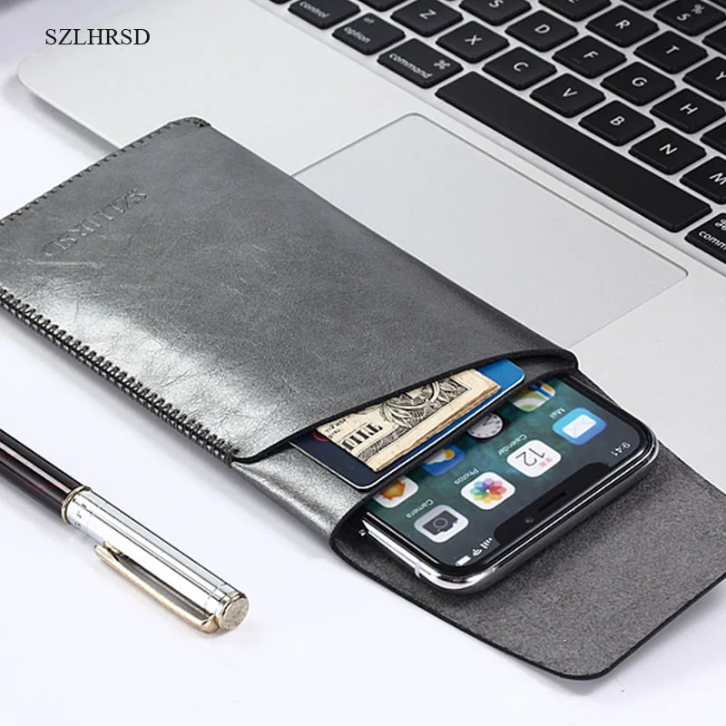 

SZLHRSD for Blackview S8 Hot selling ultra-thin super slim sleeve pouch cover,vintage microfiber stitch case For Ulefone Power 2