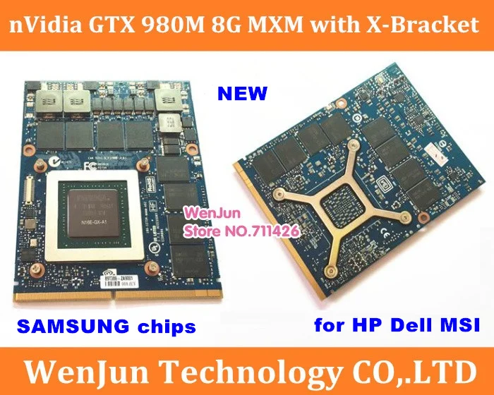 Графическая карта GTX980M GTX 980M новая видеокарта с X Bracket на 8 ГБ GDDR5 MXM для Dell 18 M18X R2 R3 R4