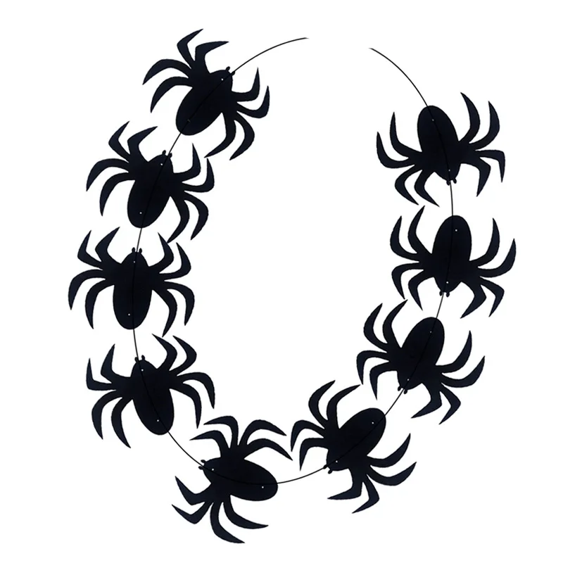 

Amawill Halloween Decoration Kit Cobweb Latex Balloons Spider Garland Black Confetti Star Foil Ballon Horror Party Supplies 8D