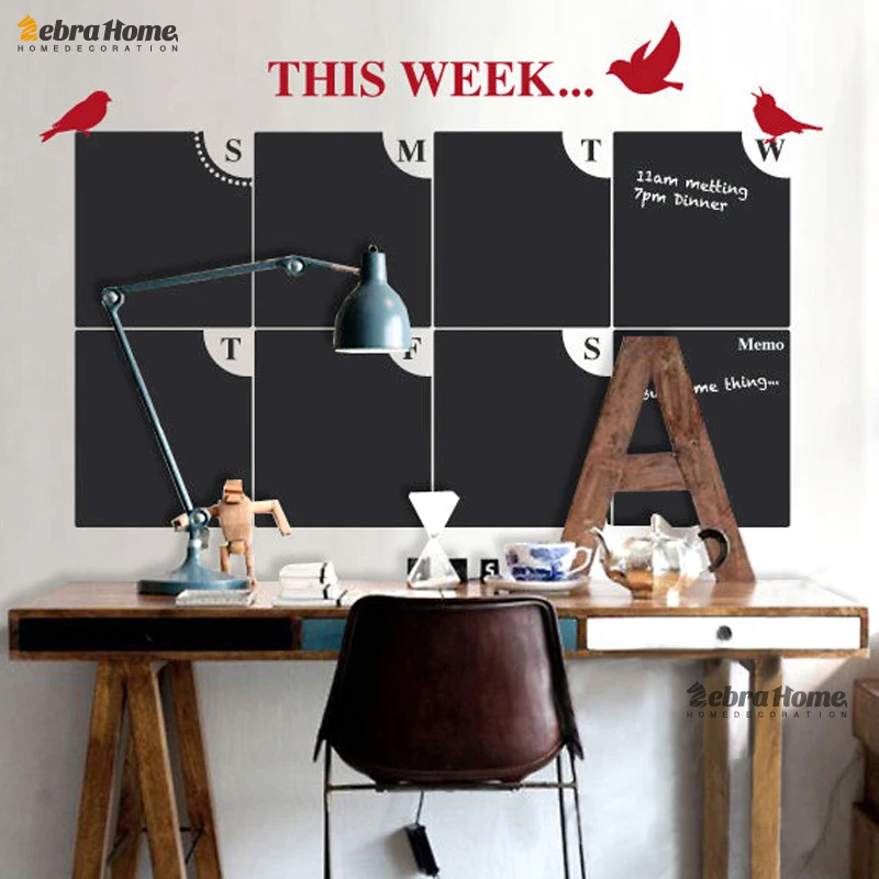 Сделай Сам ежемесячный и еженедельник доске виниловые наклейки на стены