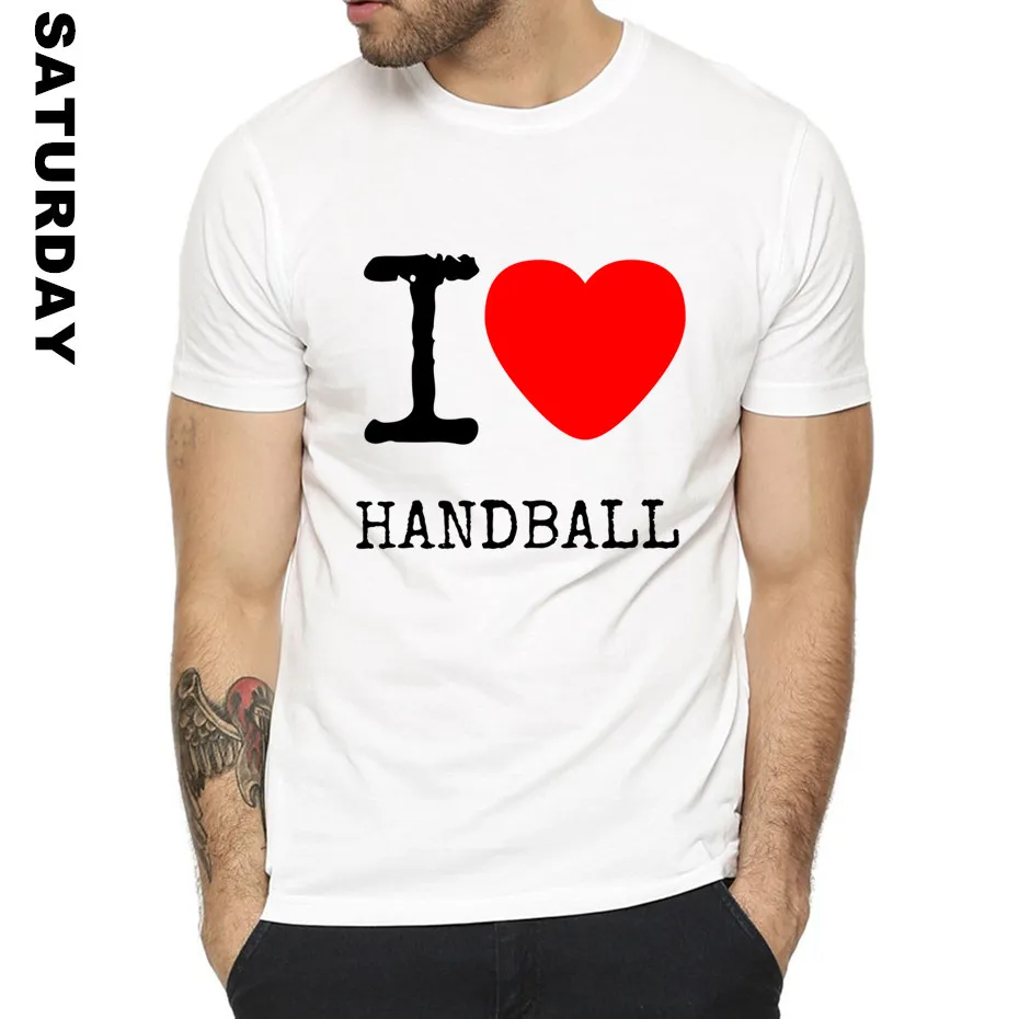 Keep Calm And Play Handball Design забавная футболка для мужчин и женщин с круглым вырезом