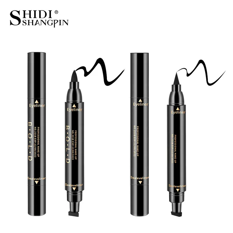 Новая Подводка для глаз водостойкая черная двухсторонняя подводка карандаш