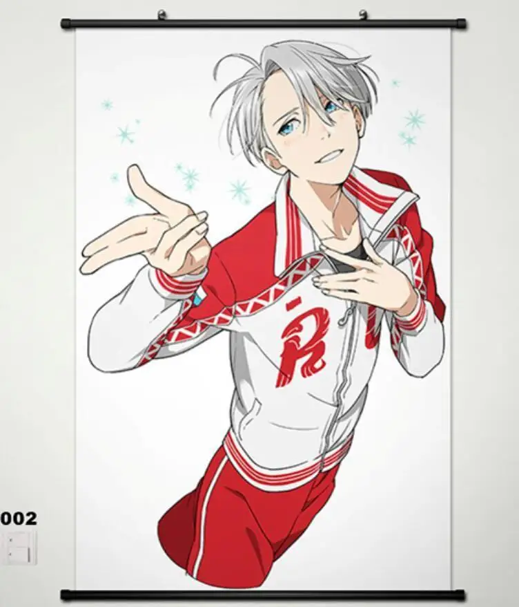 Аниме YURI! На льду Victor Nikiforov домашний декор плакат настенная прокрутка Япония | Рисование и каллиграфия -32780820410