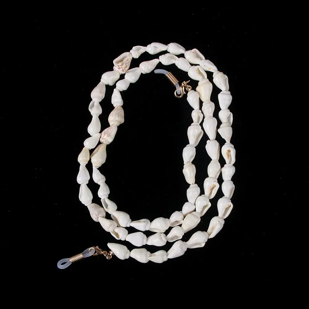 as picture show Novelty Conch Shell Reading Glasses Chain Sunglasses Eyewears Cord Holder Neck Strap Rope Necklace Eyeglass String Lanyard - Цвет: as picture show
