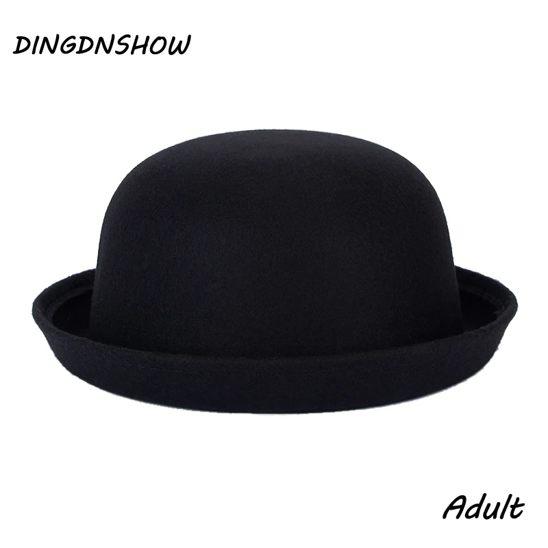 Женская фетровая шляпа Боулер Дерби DINGDNSHOW винтажная модная шерстяная модные
