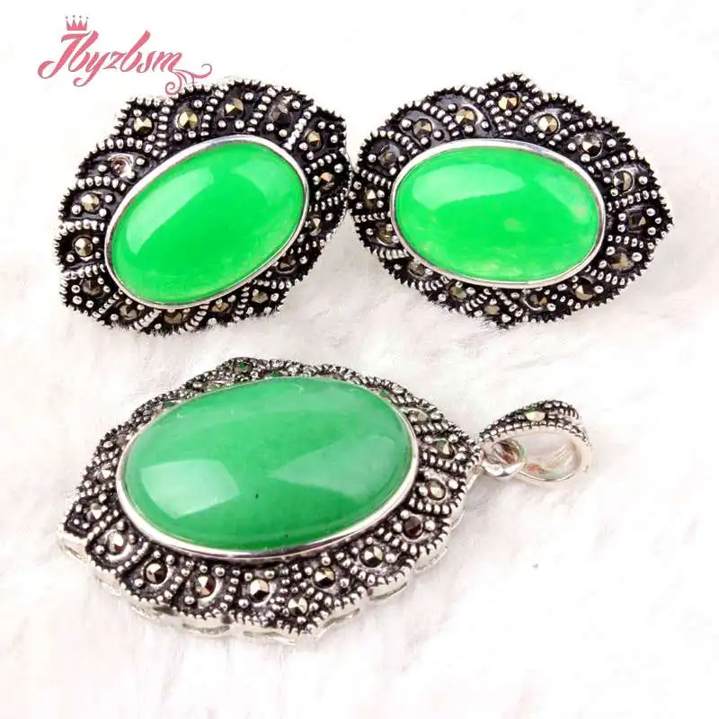 Овальные бирюзовые нефриты кошачий глаз маркатит тибетский серебряный