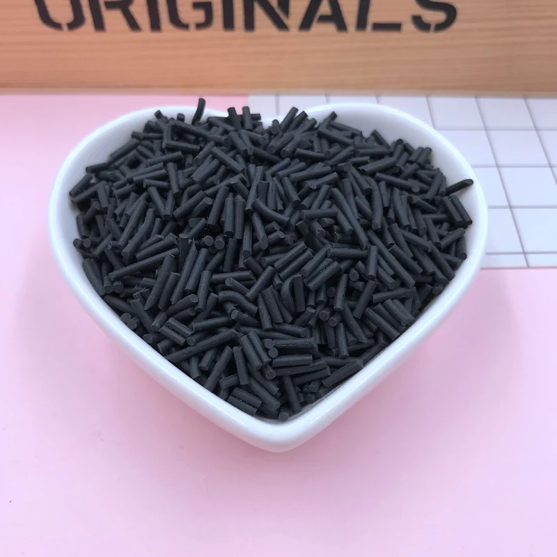 long black Октября посыпать! 100 г/лот, самый популярный товар, большой размер, цветная глина для рукоделия, украшения для телефона, DIY(около 5-6 мм - Цвет: long black