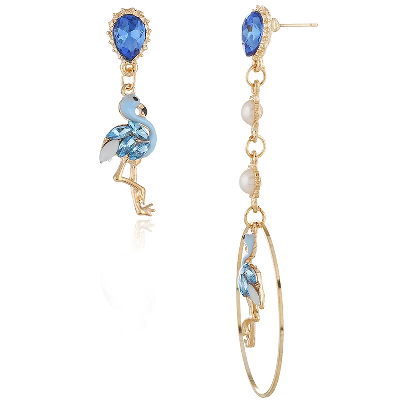 Новый капель масла Фламинго Серьги европейских и американских ювелирных изделий