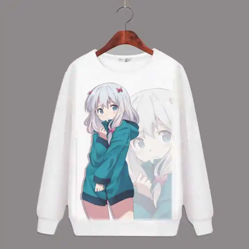 2017 Eromanga Sensei Izumi Sagiri Толстовка с принтом унисекс длинным рукавом в стиле хип хоп