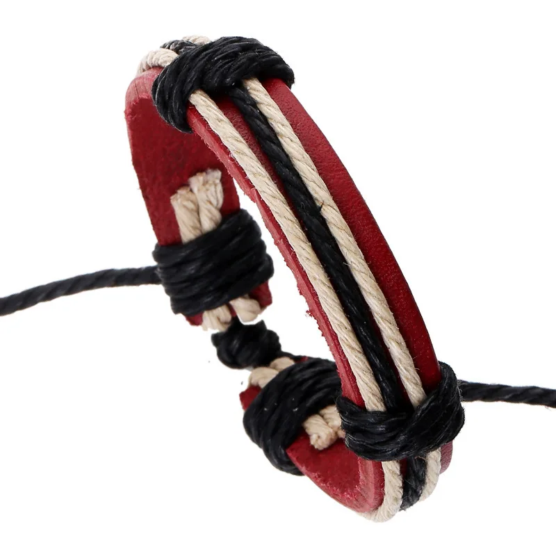 Gnova Новинка унисекс кожаный браслет женские мужские браслеты ручной работы Шнур