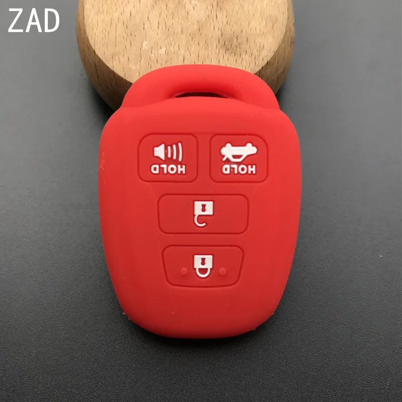 Силиконовый чехол для автомобильного ключа ZAD с 4 кнопками Набор чехлов Toyota 2012 2013