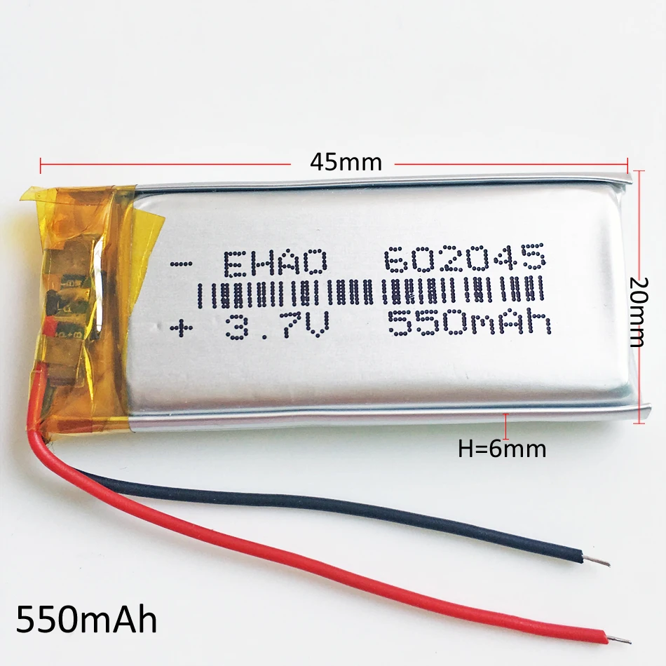 3 7 V 550mAh литий полимерная аккумуляторная батарея для MP3 GPS DVD bluetooth рекордер