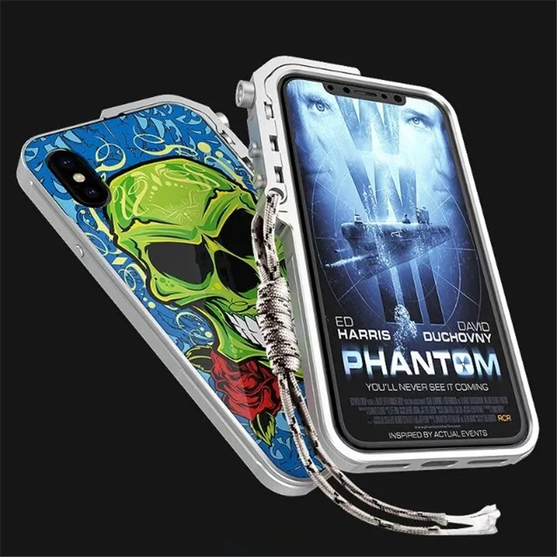 Алюминиевый металлический бампер + PC 3D рельефный чехол для Apple iphone x 7 8 6 6s Plus