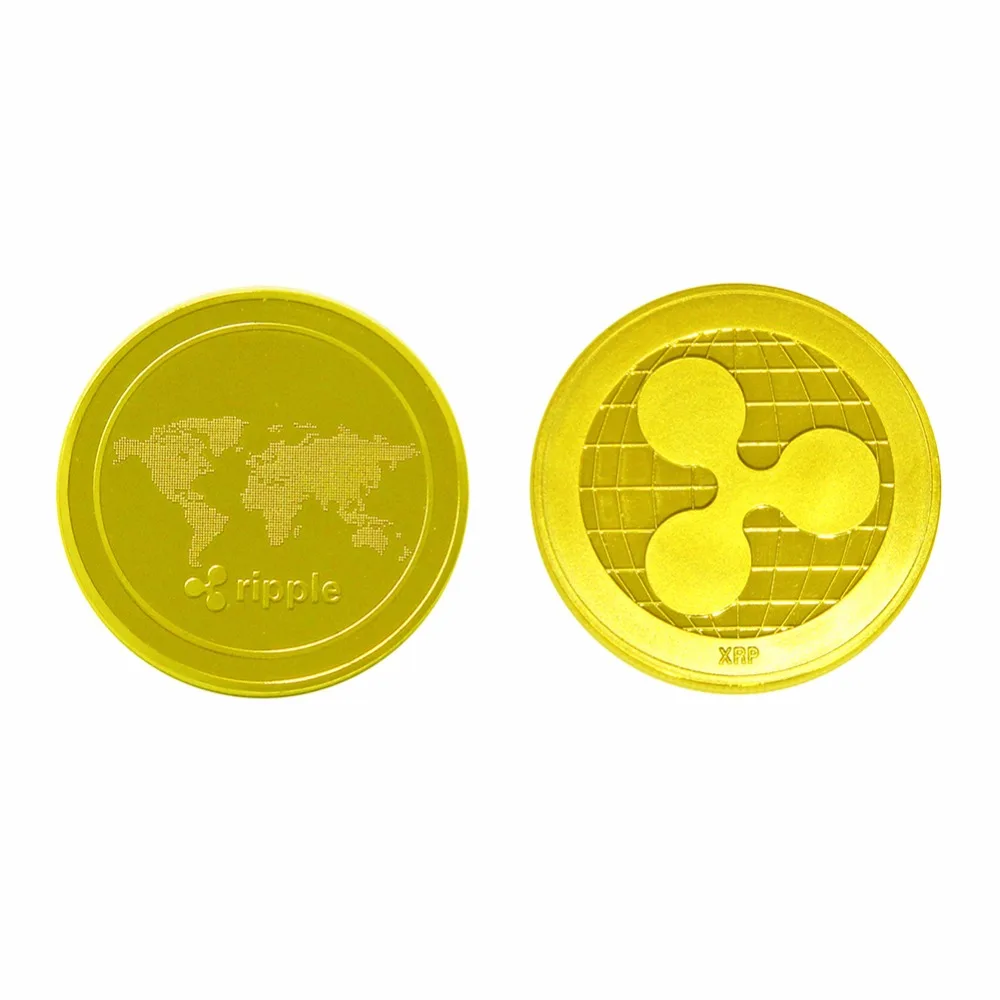 Золотая/серебряная волнистая монета памятная круглая криптовалюта XRP Ripple