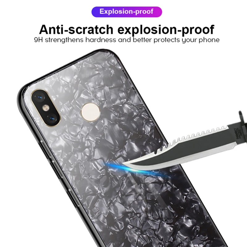 Чехол с узором для Xiaomi Mi 9 чехол из закаленного стекла задняя крышка мягкого ТПУ