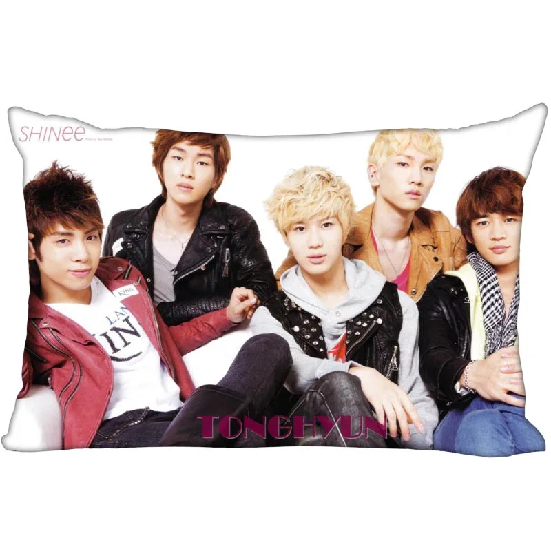 Атласная наволочка с принтом KPOP star на заказ двухсторонняя SHINee логотипом больше