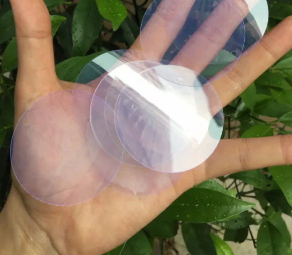 50 mm Circular Side Hole Transparent Sequins Clothing Accessories Stage Decoration Material Wedding Clothes | Дом и сад