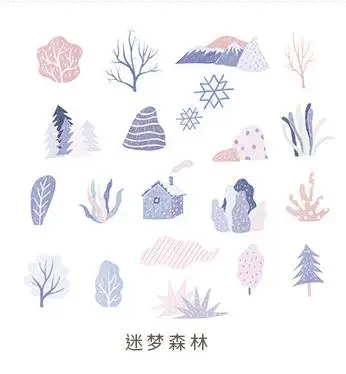 Mimengsenlin 60 шт./1 упаковка Kawaii канцелярские наклейки Зимняя серия дневник планировщик декоративные мобильные наклейки Скрапбукинг DIY ремесленные наклейки - Цвет: Mimengsenlin