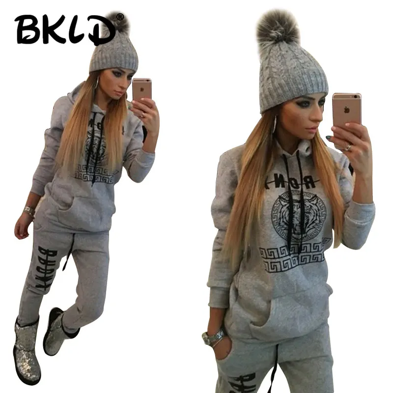 BKLD осенне зимний спортивный костюм свитшоты с длинным рукавом повседневная