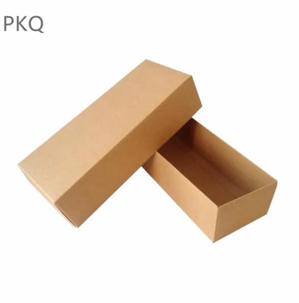 10 шт./лот коробка из крафт бумаги с крышкой Подарочная для носков Коричневая