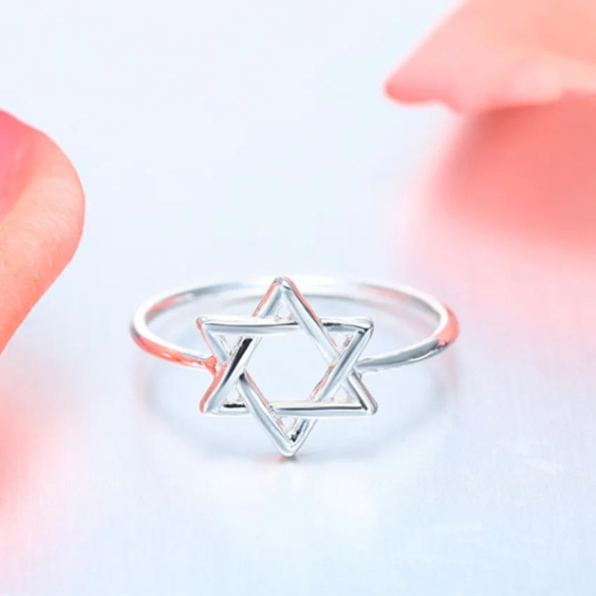 Мужские и женские коктейльные кольца Kinitial Star Of David вечерние с пентаграммой