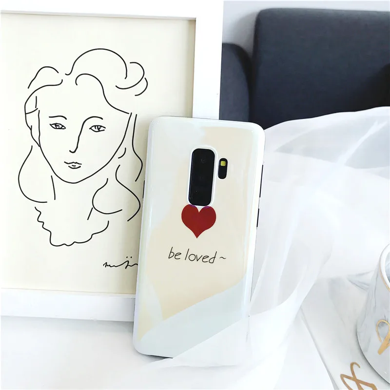 Роскошный DIY Алмазное сердце Blu-Ray чехол для телефона для samsung galaxy S10 Plus s8 s9 note8 note9 s9plus чехол s8plus чехол - Цвет: without Rhinestone2