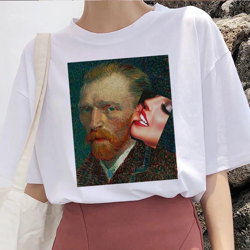 Женская футболка mona lisa уличная одежда с изображением собак в Корейском стиле