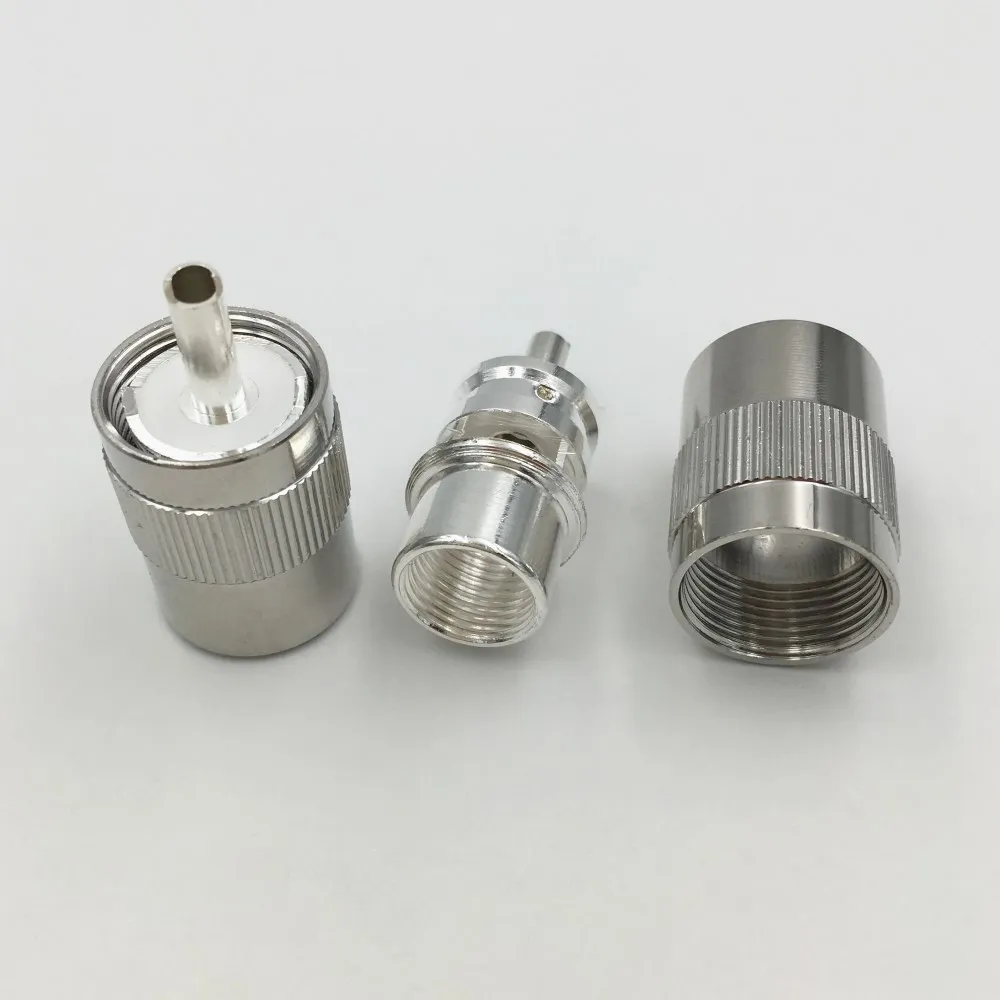 5 шт латунный UHF PL259 штекер для припоя RG58 RG142 / RG5 RG6 5D FB RG8 RG213 LMR400 кабель